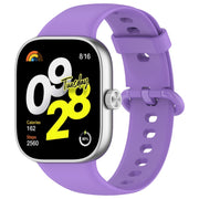 For Xiaomi Smart Band 9 Pro / 8 Pro Solid Color Colorful Buckle Silicone Watch Band(Purple)