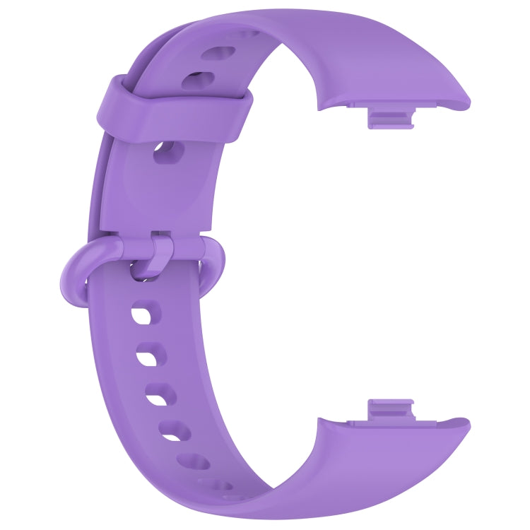 For Xiaomi Smart Band 9 Pro / 8 Pro Solid Color Colorful Buckle Silicone Watch Band(Purple)