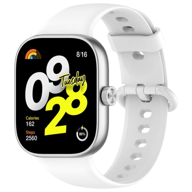 For Xiaomi Smart Band 9 Pro / 8 Pro Solid Color Colorful Buckle Silicone Watch Band(White) - free shipping - PMC TechLife - Order now!