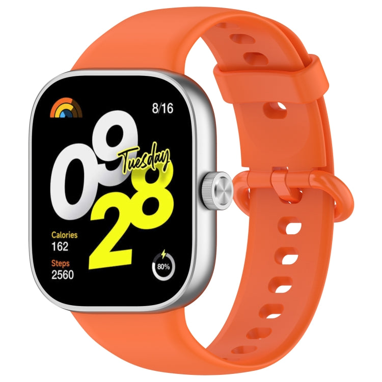 For Xiaomi  Mi Band 8 Pro Solid Color Colorful Buckle Silicone Watch Band(Orange) - Watch Bands by PMC TechLife | Online Shopping South Africa | PMC TechLife