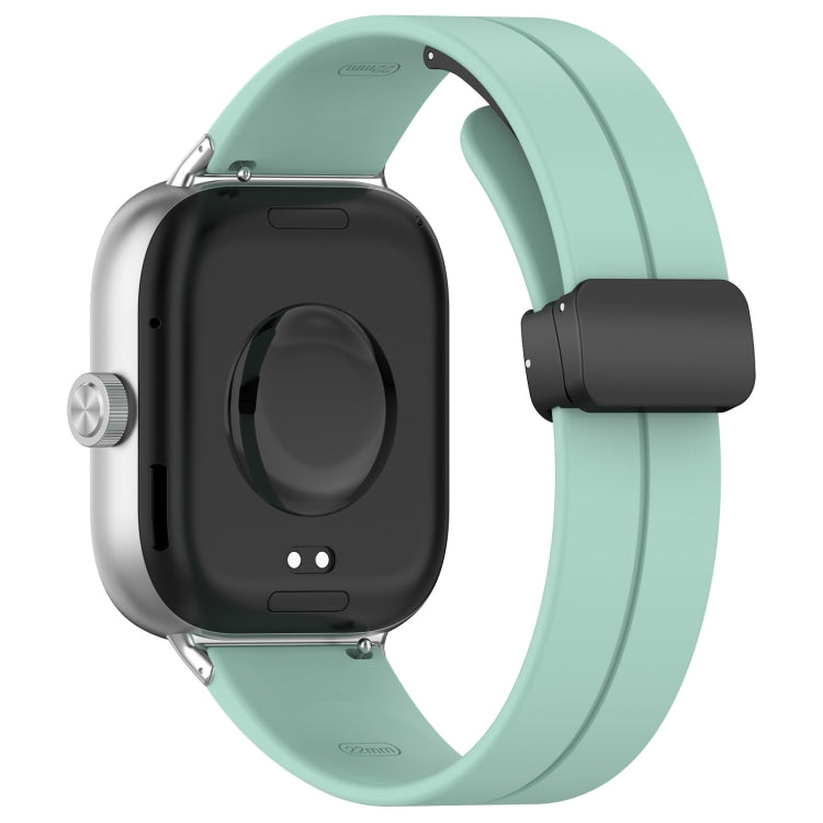 For Redmi Watch 4 Groove Folding Magnetic Buckle Silicone Watch Band(Teal) - Watch Bands by PMC TechLife | Online Shopping South Africa | PMC TechLife
