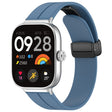 For Xiaomi  Mi Band 8 Pro Groove Folding Magnetic Buckle Silicone Watch Band(Blue) - Watch Bands by PMC TechLife | Online Shopping South Africa | PMC TechLife