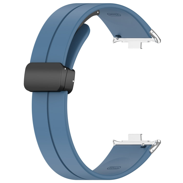 For Xiaomi  Mi Band 8 Pro Groove Folding Magnetic Buckle Silicone Watch Band(Blue) - Watch Bands by PMC TechLife | Online Shopping South Africa | PMC TechLife