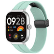 For Xiaomi Smart Band 9 Pro / 8 Pro Groove Folding Magnetic Buckle Silicone Watch Band(Teal) - free shipping - PMC TechLife - Order now!