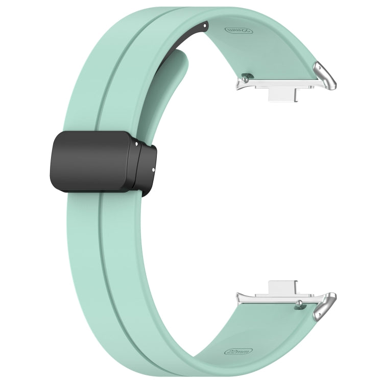 For Xiaomi Smart Band 9 Pro / 8 Pro Groove Folding Magnetic Buckle Silicone Watch Band(Teal) - free shipping - PMC TechLife - Order now!