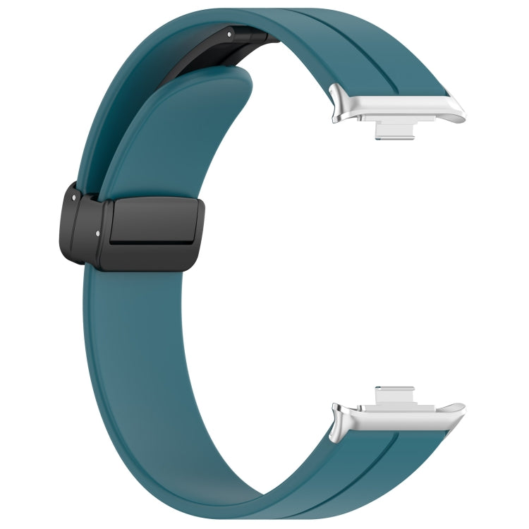 For Xiaomi  Mi Band 8 Pro Groove Folding Magnetic Buckle Silicone Watch Band(Cyan) - Watch Bands by PMC TechLife | Online Shopping South Africa | PMC TechLife