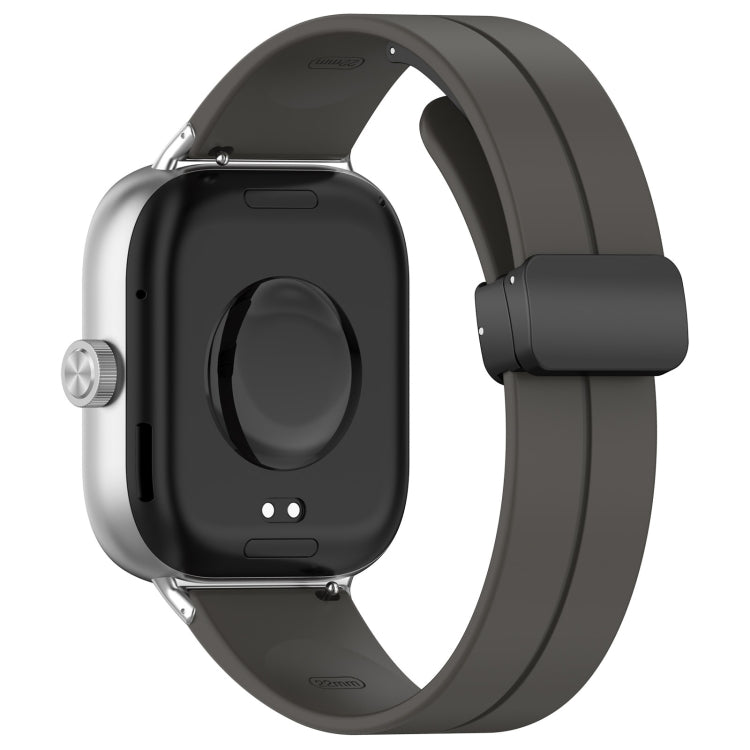 For Xiaomi  Mi Band 8 Pro Groove Folding Magnetic Buckle Silicone Watch Band(Dark Gray) - Watch Bands by PMC TechLife | Online Shopping South Africa | PMC TechLife