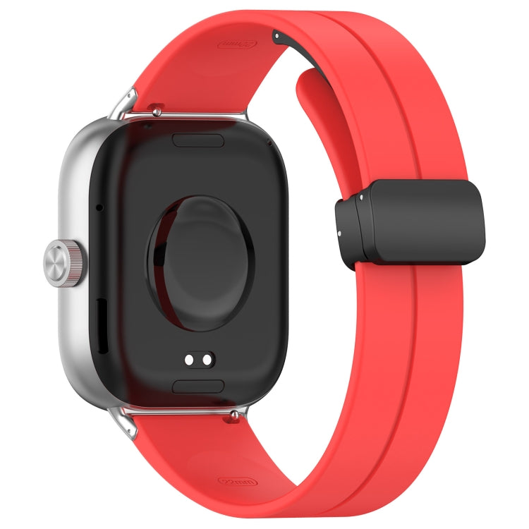 For Xiaomi  Mi Band 8 Pro Groove Folding Magnetic Buckle Silicone Watch Band(Red) - Watch Bands by PMC TechLife | Online Shopping South Africa | PMC TechLife