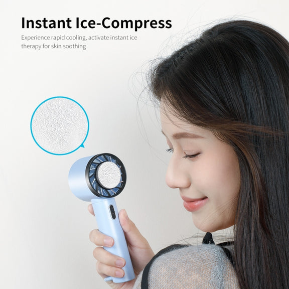 ENKAY Hat-Prince Handheld Mini Portable Cold Compress Cooling Fan(Pink)