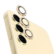 For Samsung Galaxy S24 5G NORTHJO Camera Lens Bling Glitter Metal Ring Tempered Glass Film(Gold)