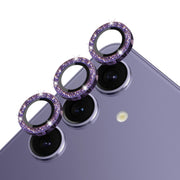 For Samsung Galaxy S24 5G NORTHJO Camera Lens Bling Glitter Metal Ring Tempered Glass Film(Purple)