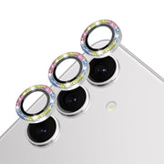 For Samsung Galaxy S24 5G NORTHJO Camera Lens Bling Glitter Metal Ring Tempered Glass Film(Colorful)
