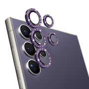For Samsung Galaxy S24 Ultra 5G NORTHJO Camera Lens Bling Glitter Metal Ring Tempered Glass Film(Purple)
