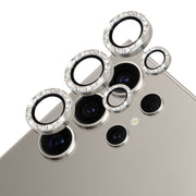 For Samsung Galaxy S24 Ultra 5G NORTHJO Camera Lens Bling Glitter Metal Ring Tempered Glass Film(Silver)