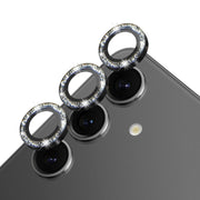 For Samsung Galaxy S24+ 5G NORTHJO Camera Lens Bling Glitter Metal Ring Tempered Glass Film(Black)