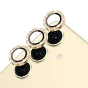 For Samsung Galaxy S24+ 5G NORTHJO Camera Lens Bling Glitter Metal Ring Tempered Glass Film(Gold)