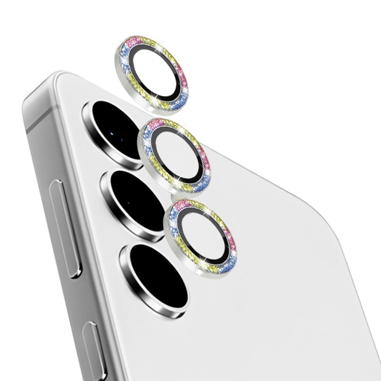 For Samsung Galaxy S24+ 5G NORTHJO Camera Lens Bling Glitter Metal Ring Tempered Glass Film(Colorful)