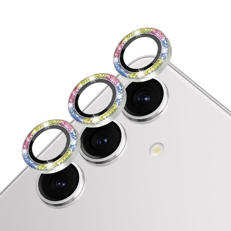 For Samsung Galaxy S24+ 5G NORTHJO Camera Lens Bling Glitter Metal Ring Tempered Glass Film(Colorful)