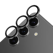 For Samsung Galaxy S24 5G NORTHJO Camera LensCD Vein Metal Ring Tempered Glass Film(Black)