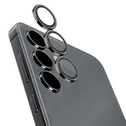 For Samsung Galaxy S24 5G NORTHJO Camera LensCD Vein Metal Ring Tempered Glass Film(Black)