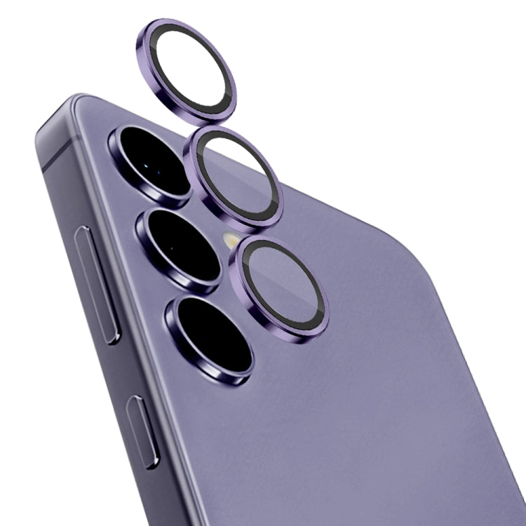 For Samsung Galaxy S24 5G NORTHJO Camera LensCD Vein Metal Ring Tempered Glass Film(Purple) - free shipping - PMC Jewellery - Order now!