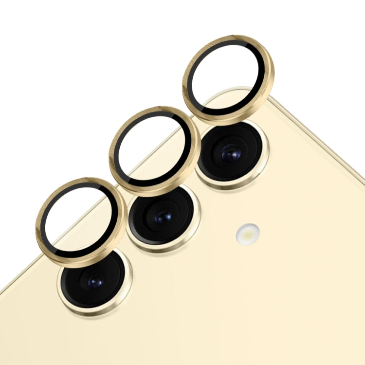 For Samsung Galaxy S24+ 5G NORTHJO Camera LensCD Vein Metal Ring Tempered Glass Film(Gold)