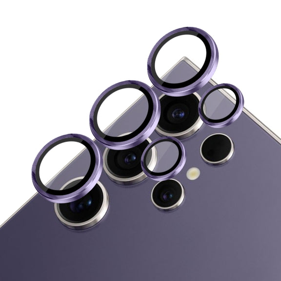 For Samsung Galaxy S24 Ultra 5G NORTHJO Camera LensCD Vein Metal Ring Tempered Glass Film(Purple)
