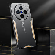 For vivo X200 Blade Series TPU Hybrid Metal Phone Case(Gold)