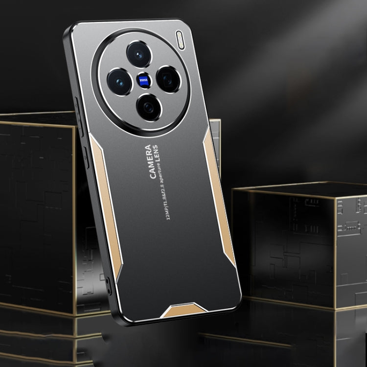 For vivo X200 Blade Series TPU Hybrid Metal Phone Case(Silver)