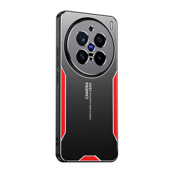 For vivo X200 Pro Blade Series TPU Hybrid Metal Phone Case(Red)