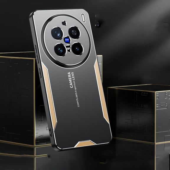 For vivo X200 Pro Blade Series TPU Hybrid Metal Phone Case(Blue)