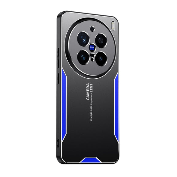 For vivo X200 Pro Blade Series TPU Hybrid Metal Phone Case(Blue)