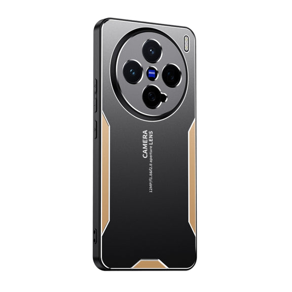 For vivo X200 Pro mini Blade Series TPU Hybrid Metal Phone Case(Gold)