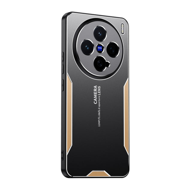 For vivo X200 Pro mini Blade Series TPU Hybrid Metal Phone Case(Gold)