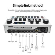 X7 48V Live Broadcast Audio Mixer Professional Microphone Live Sound Card