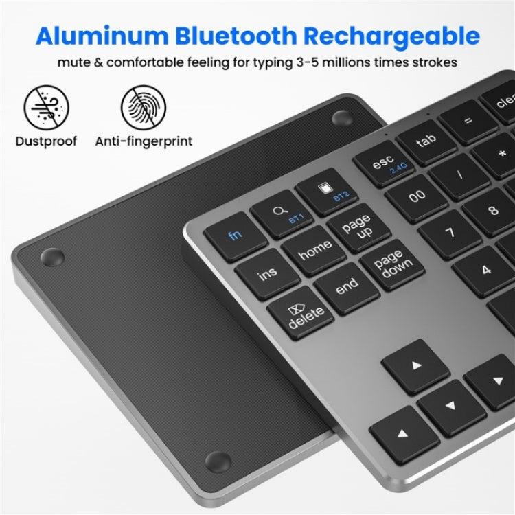 K-35 Computer Laptop Keyboard 35-Keys Tablet Accessories Bluetooth Keypad(Silver)