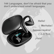 M8 Noise Reduction Smart Voice Translator TWS Bluetooth Headset 144 Languages Translation Earphones(Black)