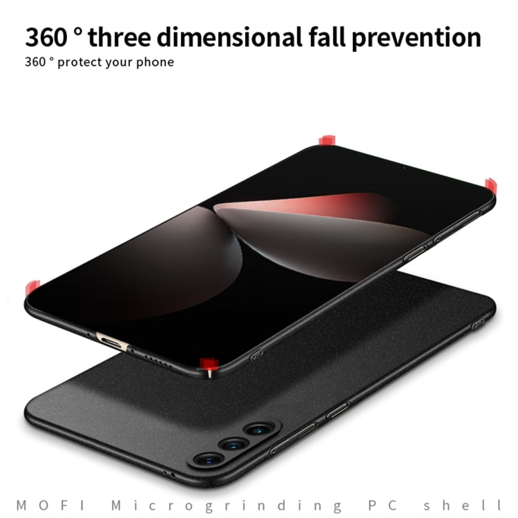For Meizu 21 MOFI Fandun Series Frosted PC Ultra-thin All-inclusive Phone Case(Black)