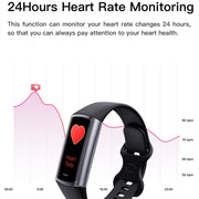 C68L IP67 Water-resistant Smart Bracelet Sport Fitness Tracker(Black)