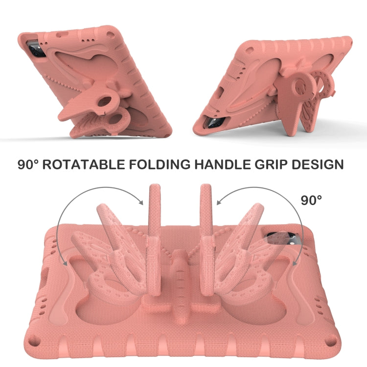For iPad Air 11 2024 Butterfly Bracket EVA Shockproof Tablet Case(Pink Orange) - iPad Air 11 2024 Cases by PMC TechLife | Online Shopping South Africa | PMC TechLife | Buy Now Pay Later Mobicred