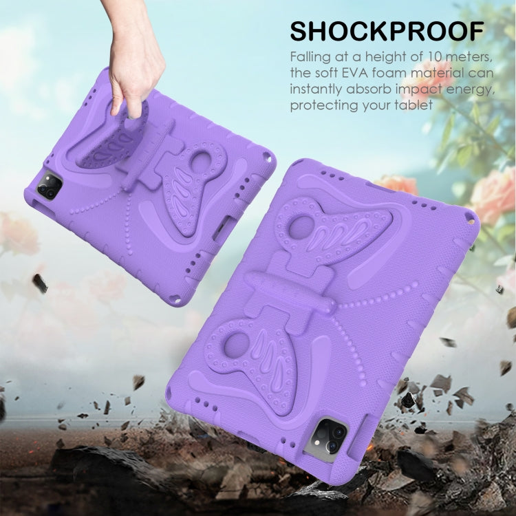 For iPad Air 11 2024 Butterfly Bracket EVA Shockproof Tablet Case(Light Purple) - iPad Air 11 2024 Cases by PMC TechLife | Online Shopping South Africa | PMC TechLife | Buy Now Pay Later Mobicred