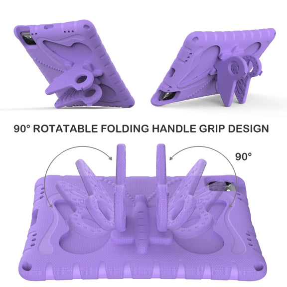 For iPad Air 11 2024 Butterfly Bracket EVA Shockproof Tablet Case(Light Purple)