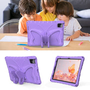 For iPad Air 11 2024 Butterfly Bracket EVA Shockproof Tablet Case(Light Purple)