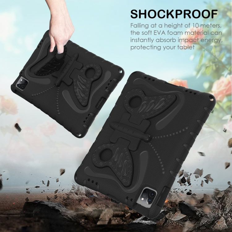 For iPad Air 11 2024 Butterfly Bracket EVA Shockproof Tablet Case(Black) - iPad Air 11 2024 Cases by PMC TechLife | Online Shopping South Africa | PMC TechLife | Buy Now Pay Later Mobicred