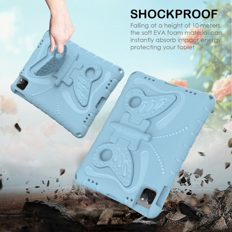 For iPad Air 11 2025 / 2024 Butterfly Bracket EVA Shockproof Tablet Case(Light Blue) - iPad Air 11 2025 / 2024 Cases by PMC TechLife | Online Shopping South Africa | PMC TechLife | Buy Now Pay Later Mobicred