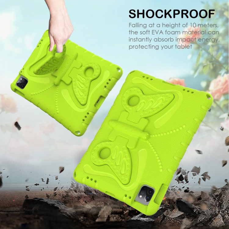 For iPad Air 11 2025 / 2024 Butterfly Bracket EVA Shockproof Tablet Case(Grass Green) - iPad Air 11 2025 / 2024 Cases by PMC TechLife | Online Shopping South Africa | PMC TechLife | Buy Now Pay Later Mobicred