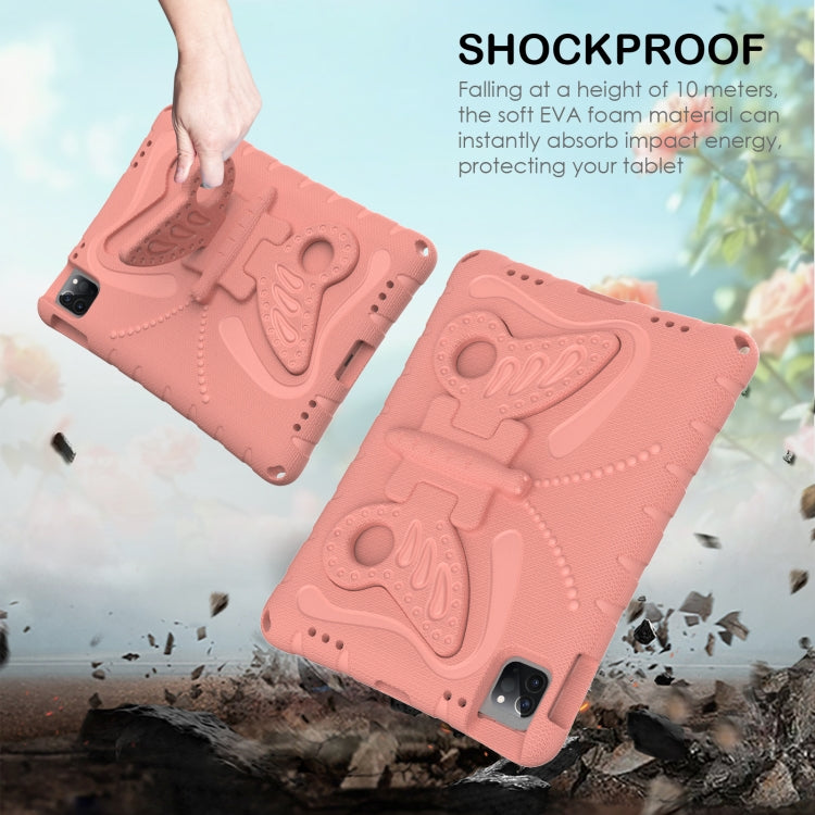 For iPad Pro 11 2024 Butterfly Bracket EVA Shockproof Tablet Case(Pink Orange) - iPad Pro 11 2024 Cases by PMC TechLife | Online Shopping South Africa | PMC TechLife | Buy Now Pay Later Mobicred