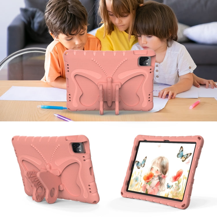 For iPad Pro 11 2024 Butterfly Bracket EVA Shockproof Tablet Case(Pink Orange) - iPad Pro 11 2024 Cases by PMC TechLife | Online Shopping South Africa | PMC TechLife | Buy Now Pay Later Mobicred