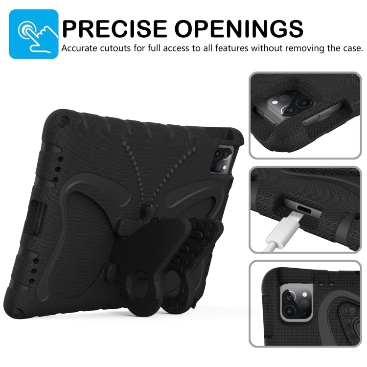 For iPad Pro 11 2024 Butterfly Bracket EVA Shockproof Tablet Case(Black) - free shipping - PMC TechLife - Order now!