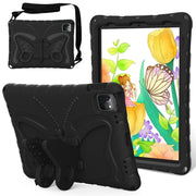 For iPad Pro 11 2024 Butterfly Bracket EVA Shockproof Tablet Case(Black)